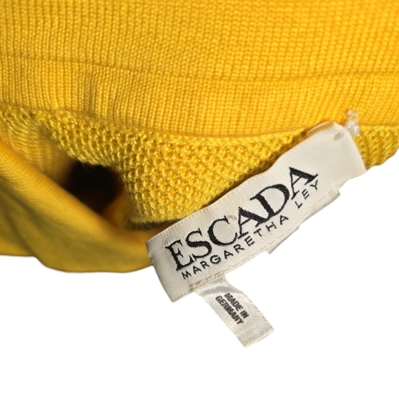 Vintage ESCADA by Margaretha Ley Yellow Blouse Size 38 - Picture 3 of 6